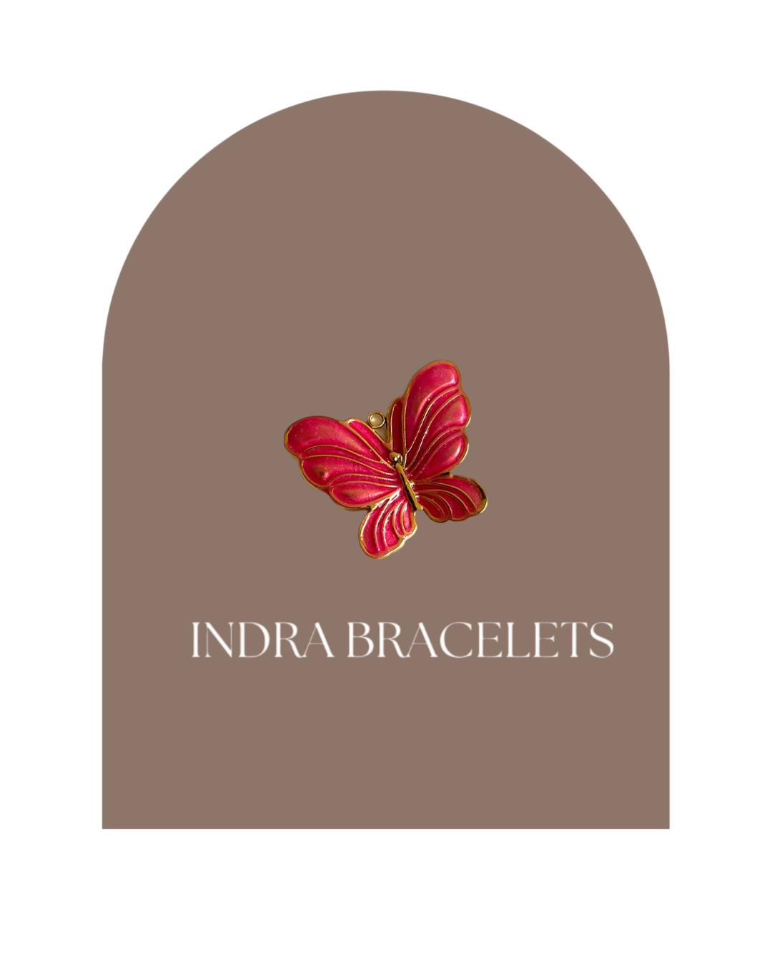 Pink butterfly charm