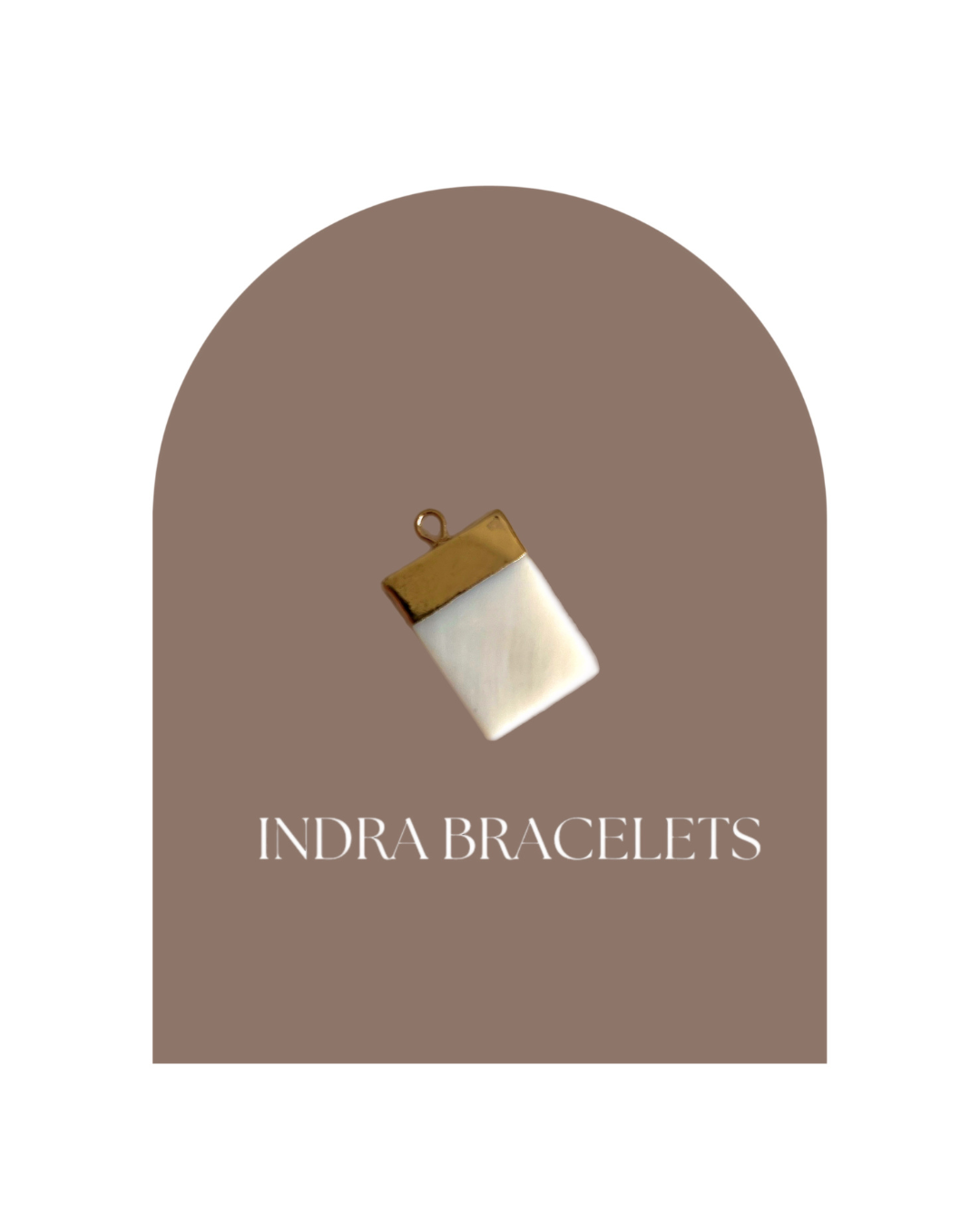 Rectangular mother pearl charm