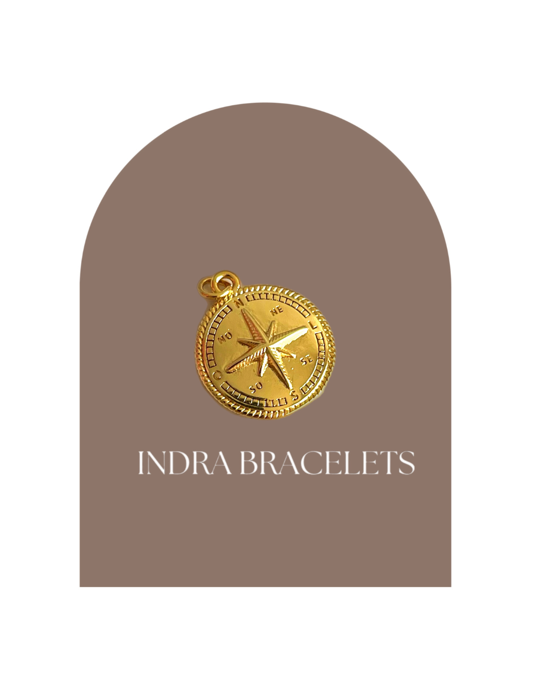 Golden compass charm