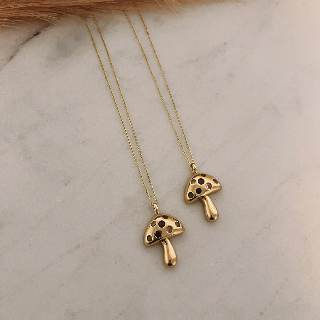 Chunky mushroom necklace
