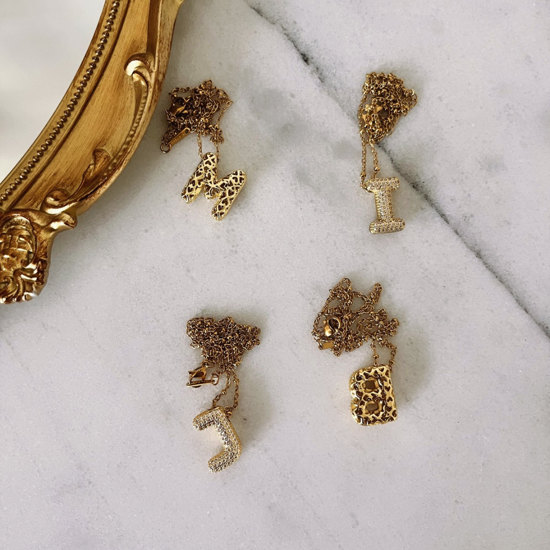 Bubble Initials Necklace