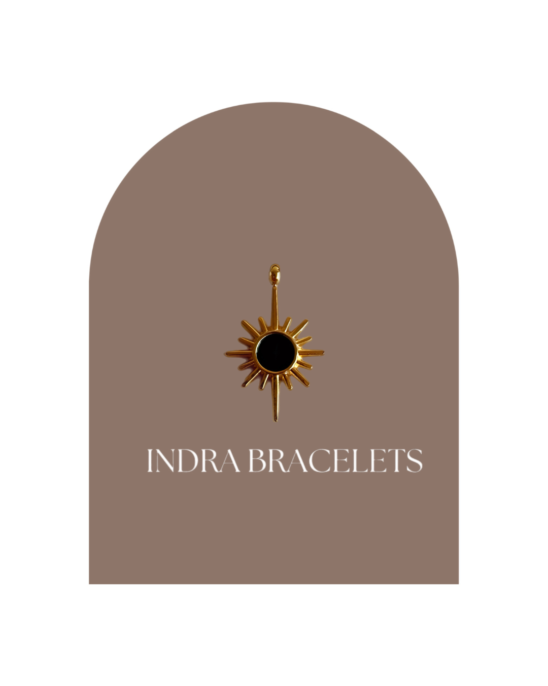 Mini black sun charm