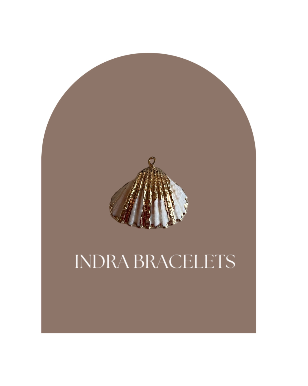 Golden white shell charm