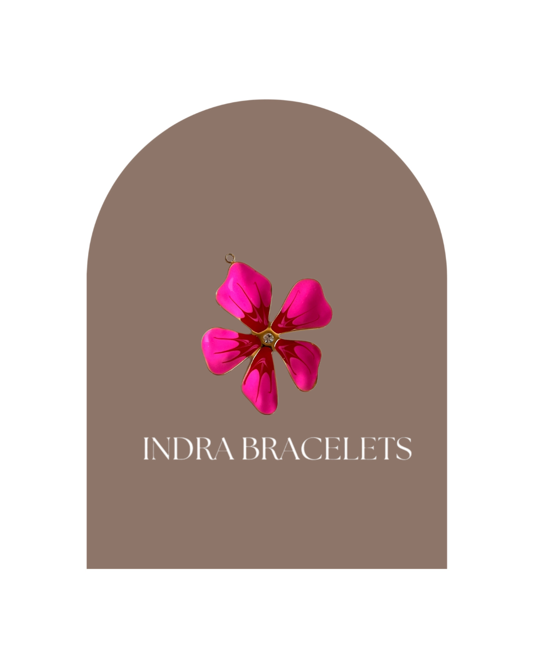 Pink flower charm (big)