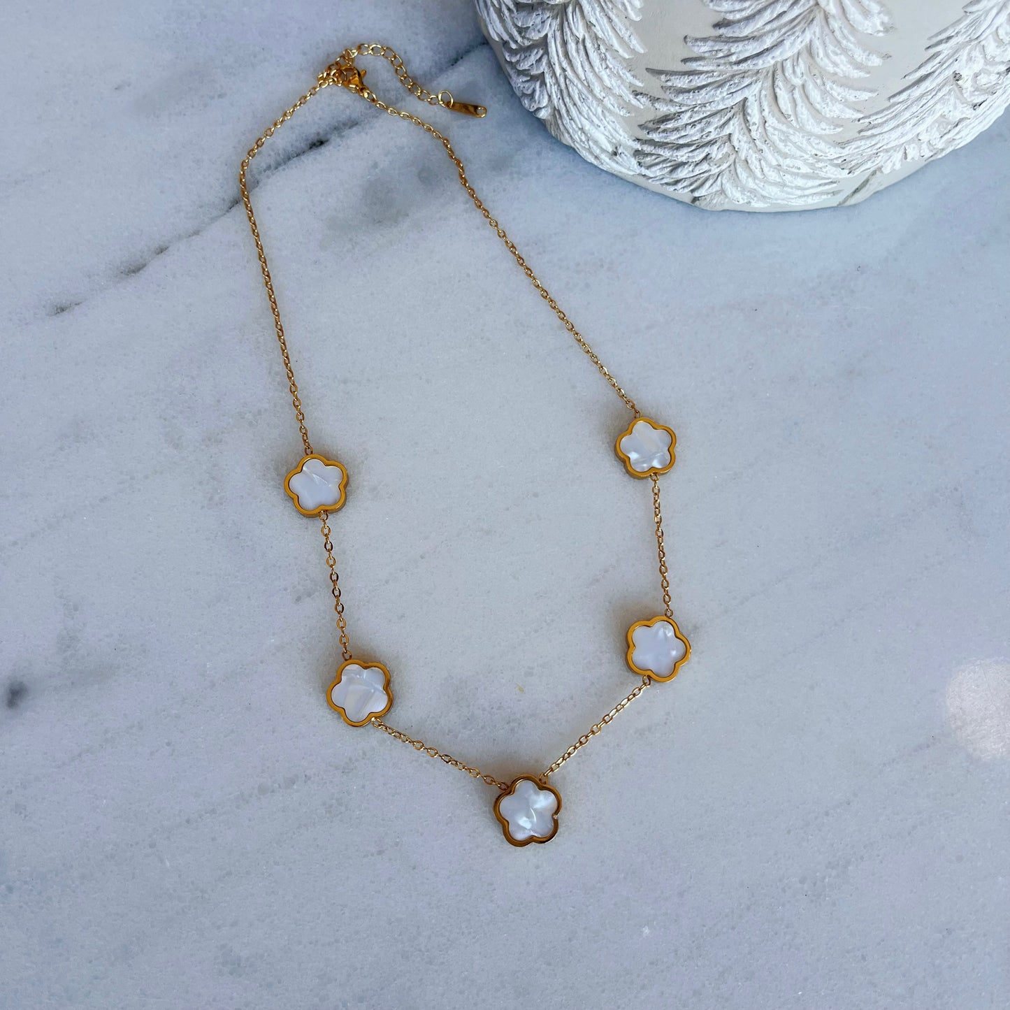 White clover necklace