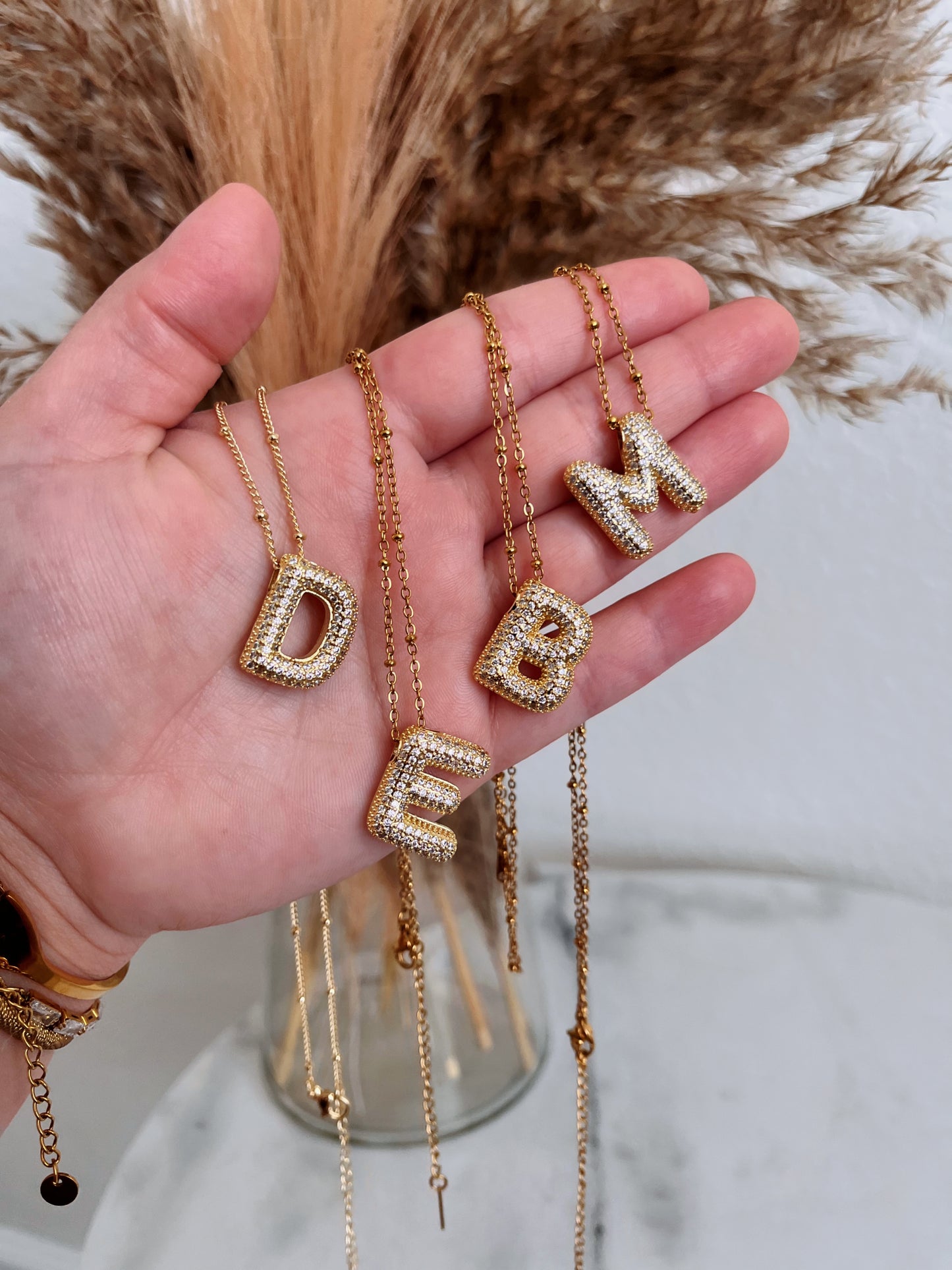 Bubble Initials Necklace