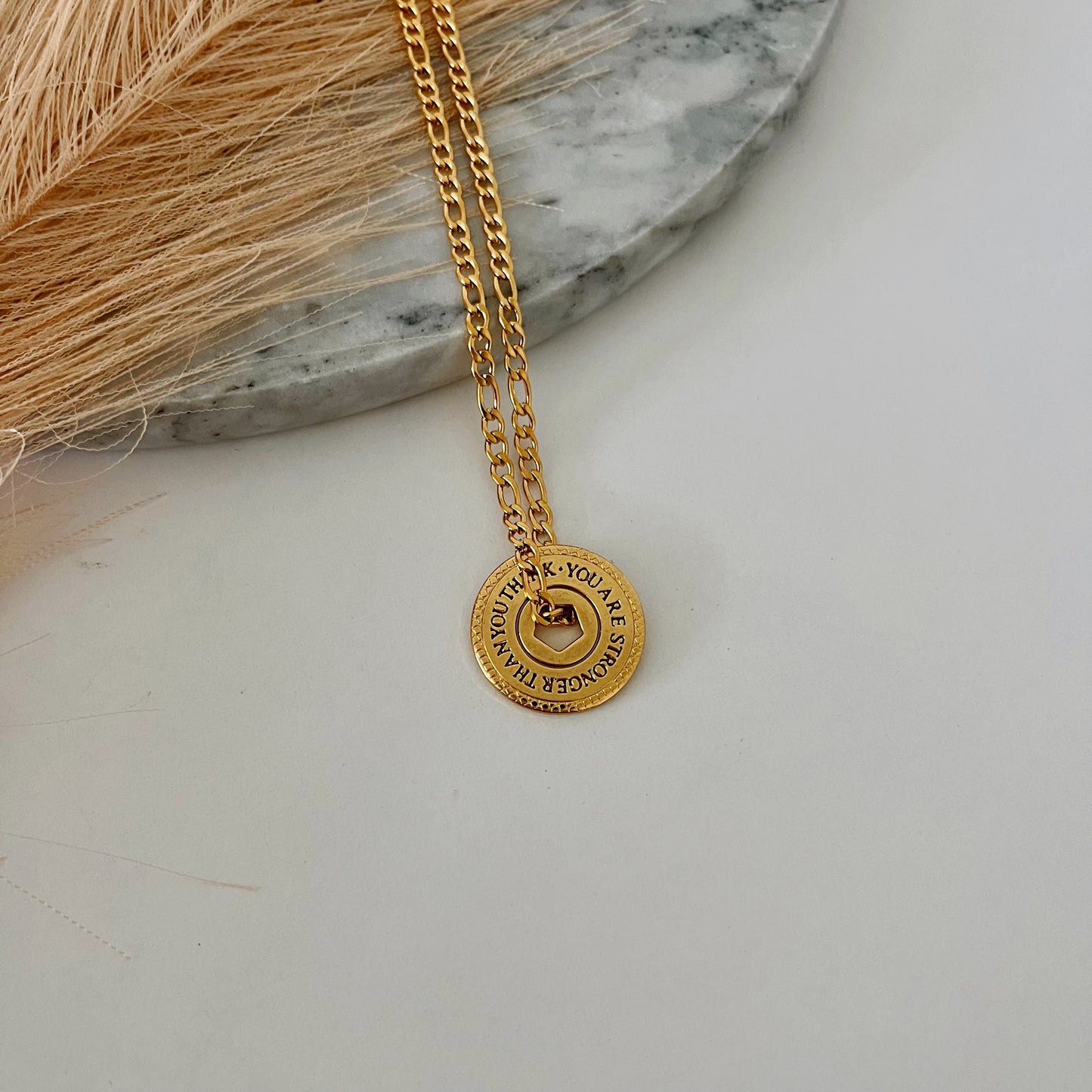 You’re stronger than you think necklace