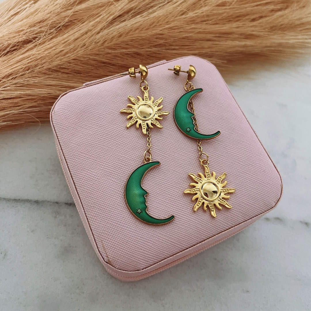 Sun & moon earrings