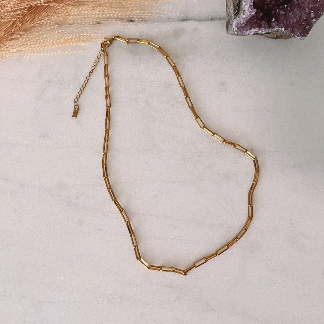 CHAIN ONLY- CHARM BAR (PAPER CLIP SS)